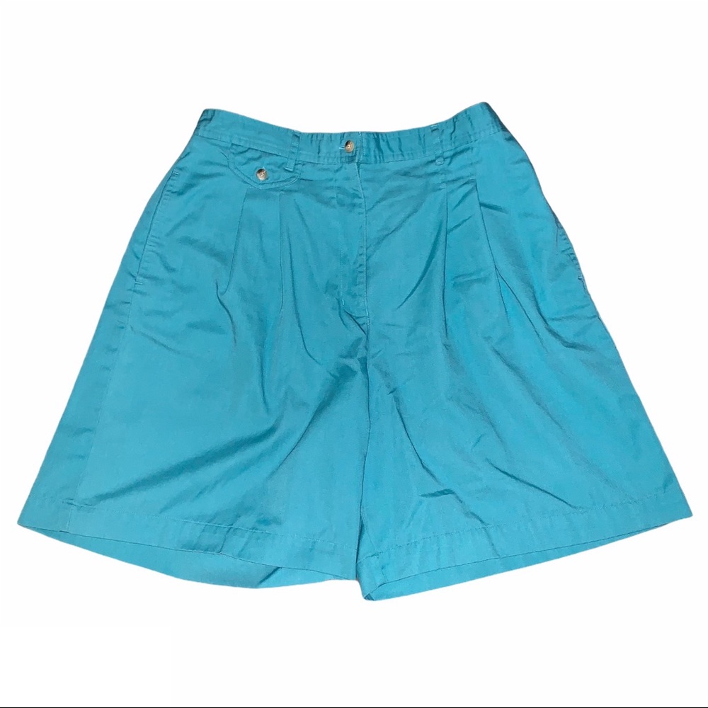 Vintage 90s Bright Teal Green Casual Shorts Baxter & Wells